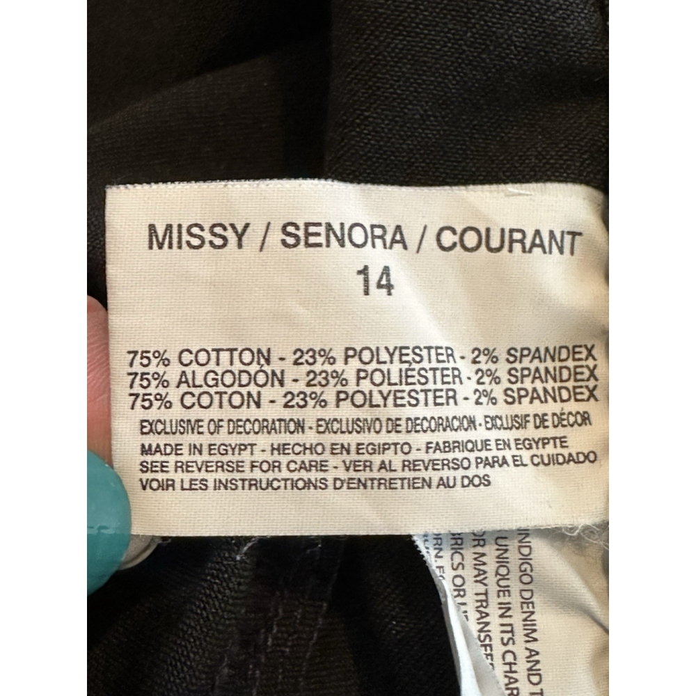 Gloria Vanderbilt Khaki Unltd Capri Pants Women's 14 Blue Stretch Karoline Egypt - Picture 5 of 12